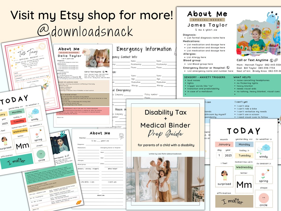 All About Me SPECIAL NEEDS Page Back to School Autism Down Etsy All About Me SPECIAL NEEDS Page Back to School Autism Down Etsy