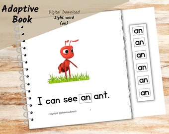 Adapted books for Speech Therapy, Special Education, write and trace, sight words