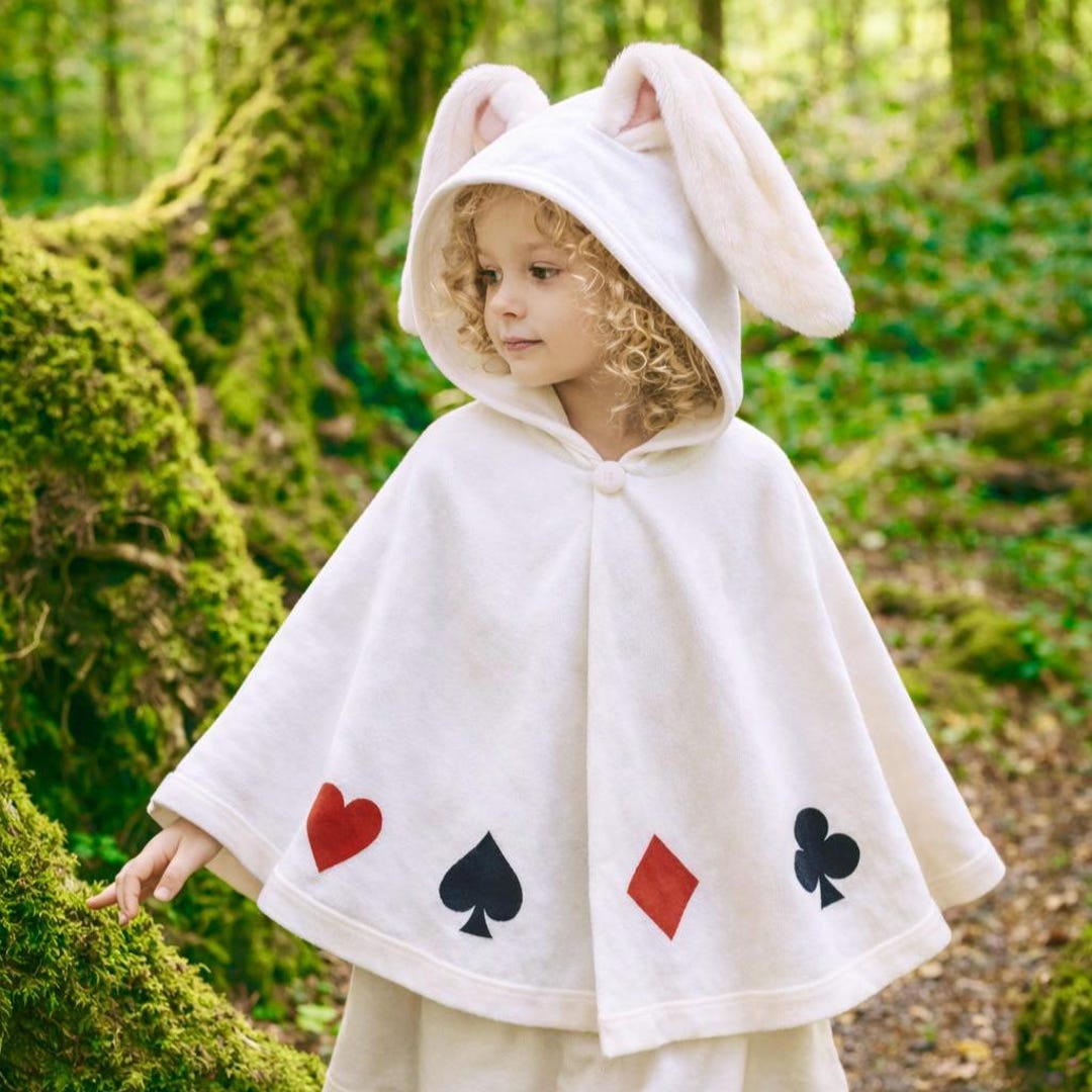 White Rabbit Wonderland Cape With Bunny Ears - Etsy