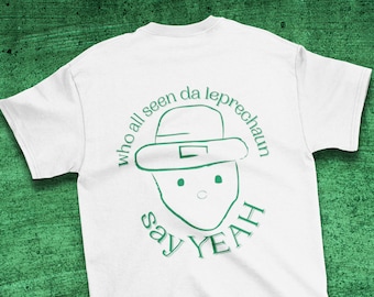Crichton Leprechaun Shirt, St. Patrick's Day Leprechaun Sketch Shirt, Where da gold at shirt