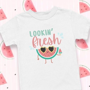 Girls Youth Watermelon Summer Lookin Fresh Popsicle Shirt, Girls Cute Summer Shirt, Cute T-shirt for Girls