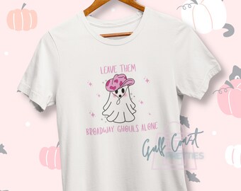 Funny Halloween 2023 Trending Broadway Girls Ghost Cowgirl Tshirt, Oversized Halloween Shirt