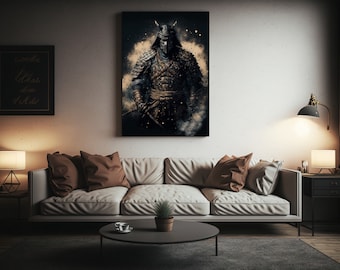 Poster Guerrier samouraï en armure complète (téléchargement numérique)