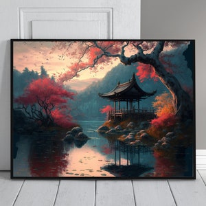 Arte de pared japonés / Impresión de arte japonés / Arte de pared imprimible asiático / Pintura japonesa vintage Impresión DIGITAL / Arte japonés IMPRIMIBLE