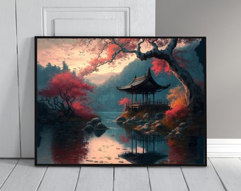 Japanische Wandkunst | Japanischer Kunstdruck | Druckbare asiatische Wandkunst | Vintage japanische Malerei DIGITAL Print | DRUCKBARE japanische Kunst