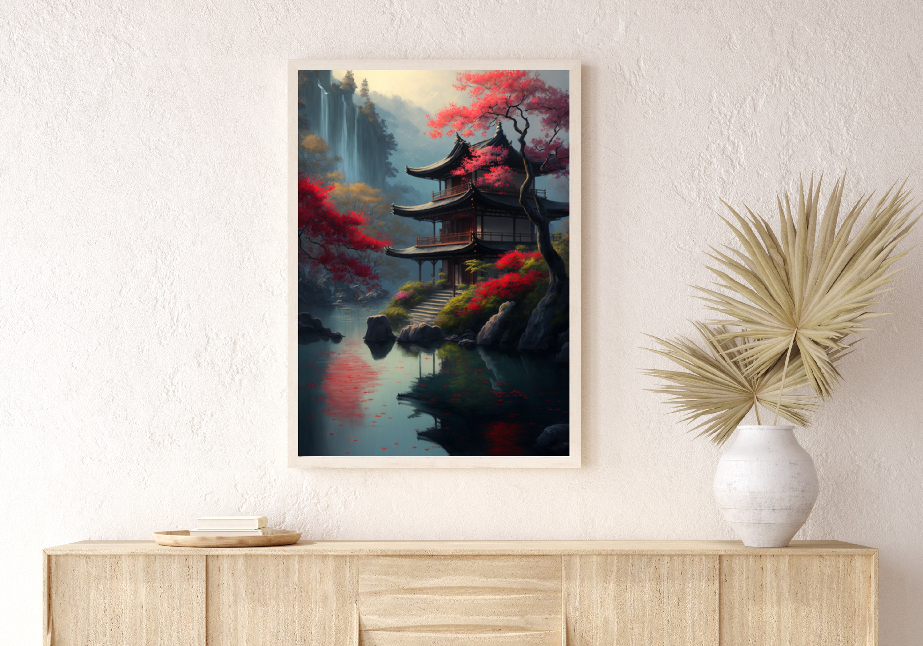 Japanese Wall Art Printable Landscape Prints, Japanese Landscape