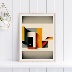 Bauhaus Printable Exhibition Poster, Abstract Print, Bauhaus Decor, Geometric Wall Art, Bauhaus Home Poster Print