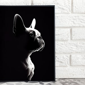 French Bulldog Printable Wall Art Dog Portrait Frenchie Printable Instant Download French Bulldog Gifts Dog Lover Gift