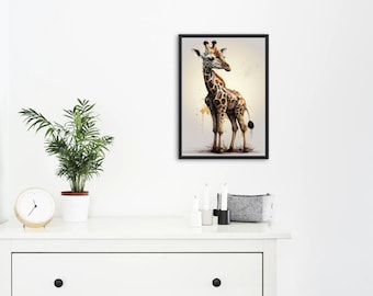 Baby Giraffe Nursery Print: Savanna Animal Art (Digital Download)