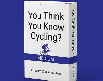Jogo de Flashcards de Curiosidades sobre Ciclismo: Corrida de Estrada, Desafio de Componentes de Bicicleta