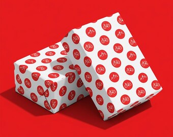 Cadeauverpakking voor fietsen: stippelontwerp voor fietsliefhebbers