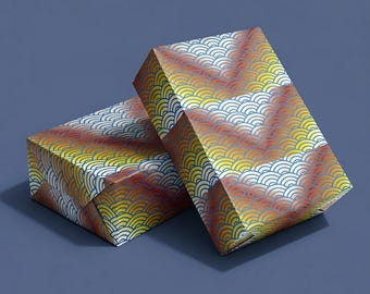 Cadeaupapier met retro fietsthema