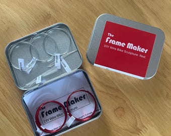 Red Wire Bike Sculpture DIY Kit - Unique Cycling Gift