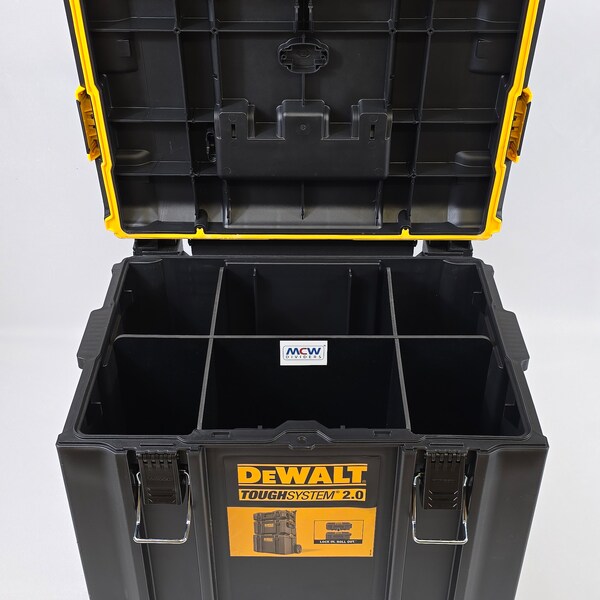 DeWalt ToughSystem 2.0 Compatible Large Organizer Bin - Yellow & Black Tool Storage