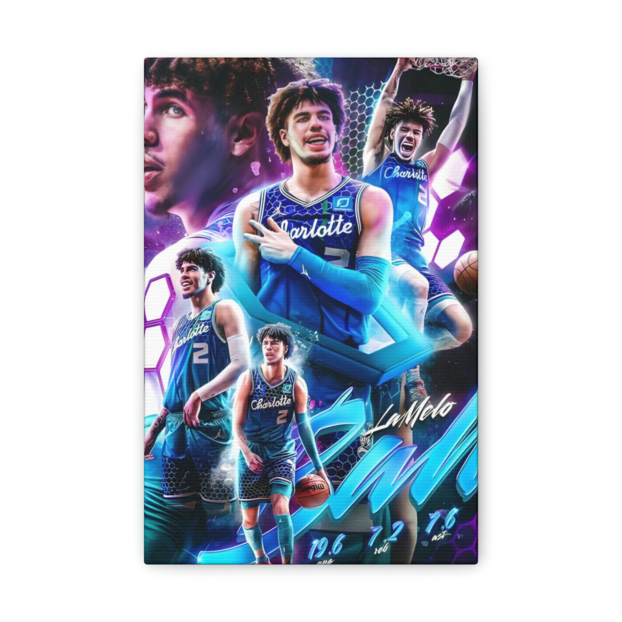 NIOKUM Lamelo Ball Poster Paper Dunk Posters for Wall Decor Boys Bedroom  Canvas Wall Poster Signed Inspirational Posters Frame-style