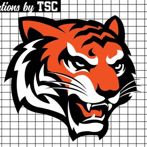 Tiger Mascot | Digital Download | .PNG .SVG | Circuit Ready | Sublimation Ready