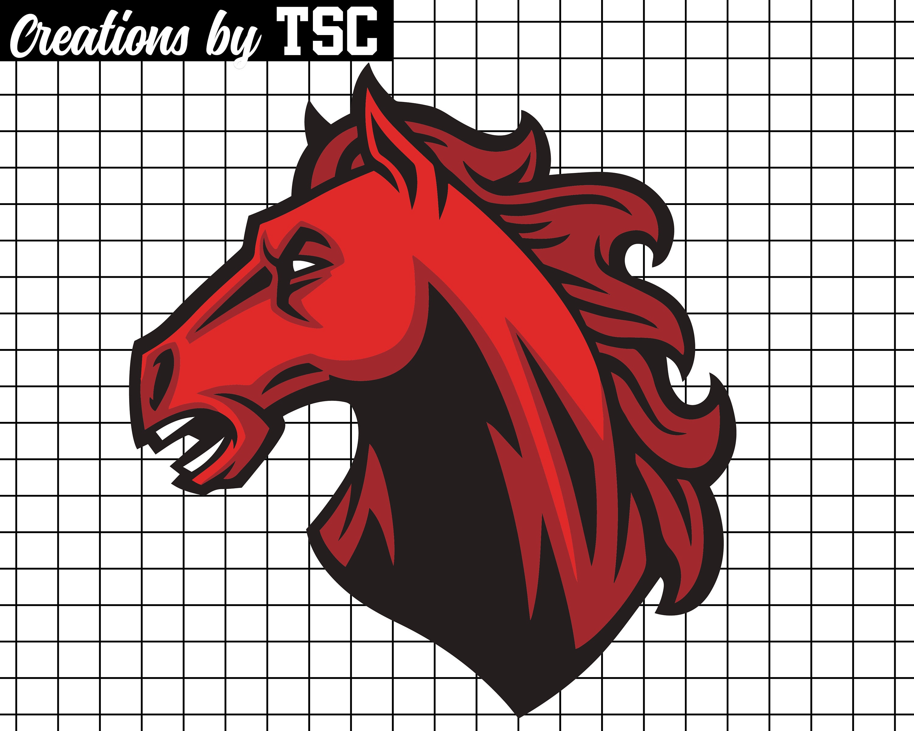 Mustang Mascot | Digital Download | .PNG .SVG | Circuit Ready | Sublimation Ready| Direct to Film Ready