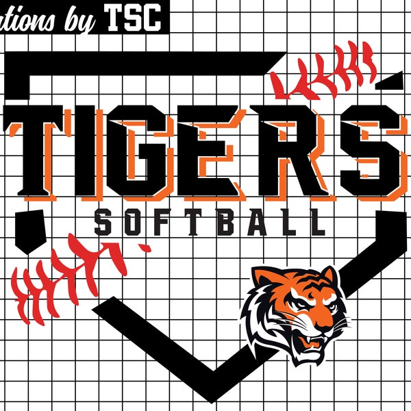 Tigers Softball | Digital Download | .PNG .SVG | Cricut Ready | Sublimation Ready