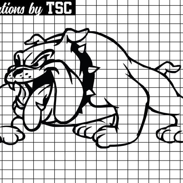 Bulldogs Mascot / Descarga digital / .PNG .SVG / Listo para circuito / Listo para sublimación