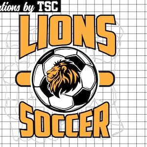 Lions Soccer | Digital Download | .PNG  | Sublimation Ready | Direct to Film Ready