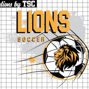 Lions Soccer | Digital Download | .PNG  | Sublimation Ready | Direct to Film Ready