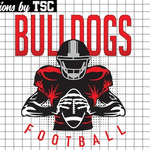 Bulldog Football | Digital Download | .PNG  | Sublimation Ready | Direct to Film Ready