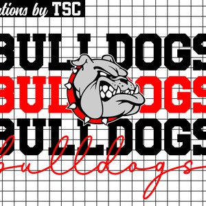 Bulldog Mascot Design | Digital Download | .PNG  | Sublimation Ready | Direct to Film Ready