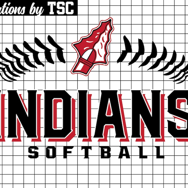 Indians Softball | Digital Download | .PNG .SVG | Circuit Ready | Sublimation Ready