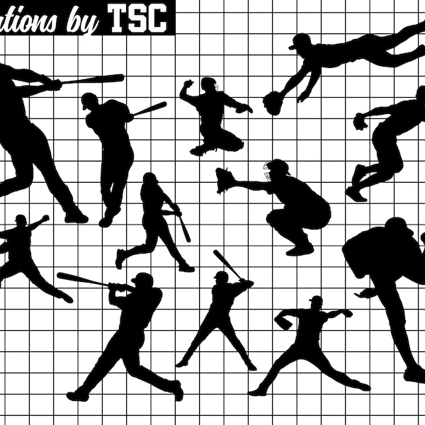 Baseball Players | Digital Download | .PNG .SVG | Circuit Ready | Sublimation Ready