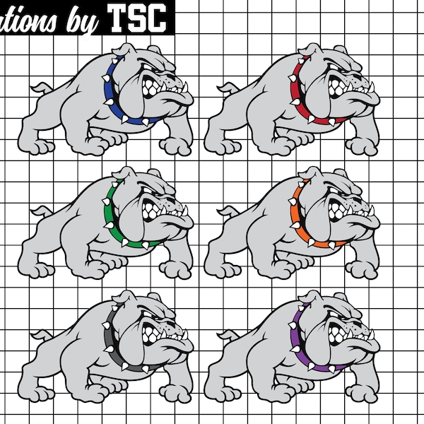 Bulldog Mascot | Digital Download | .PNG .SVG | Circuit Ready | Sublimation Ready