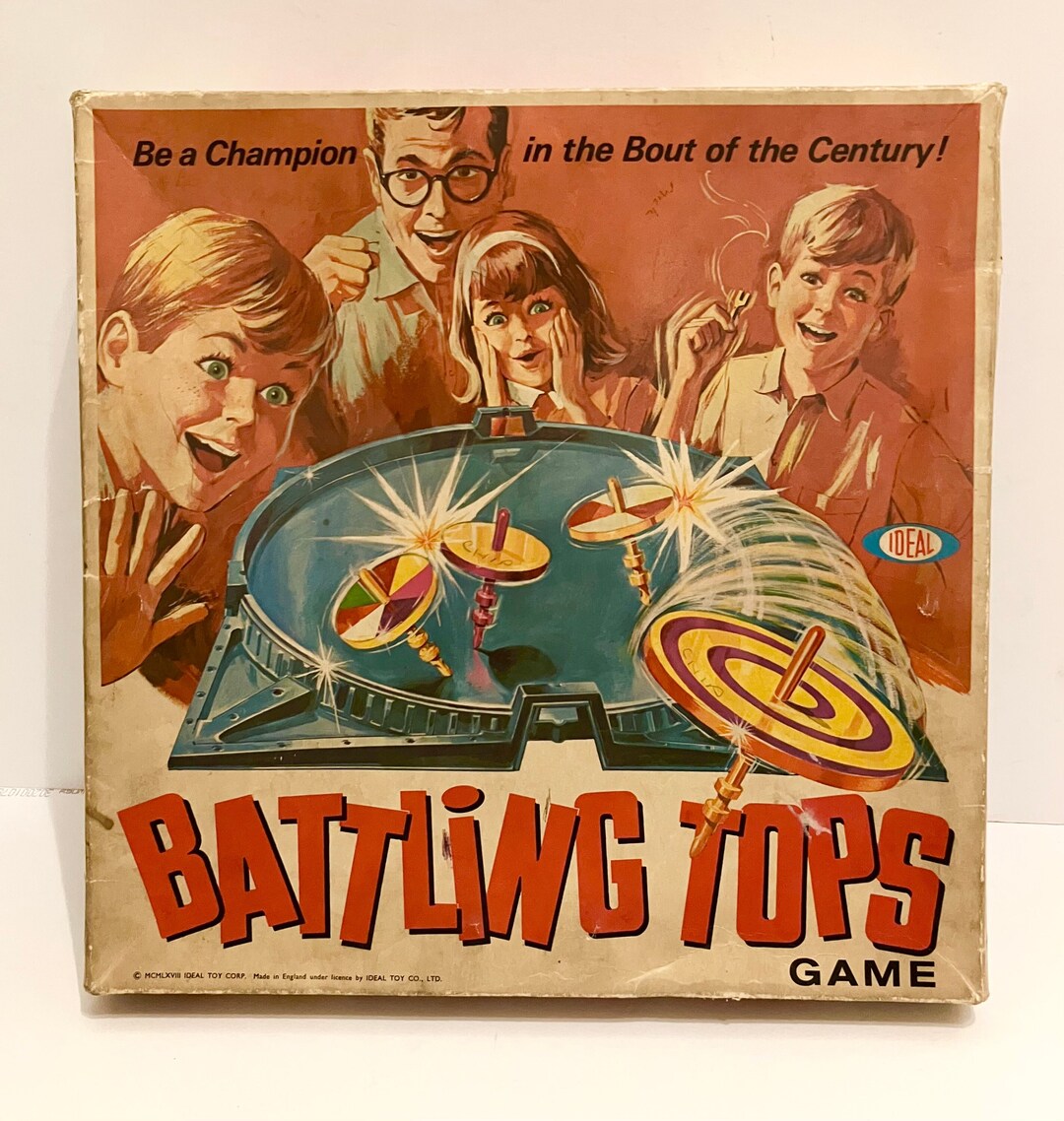 Vintage Battling Tops Board Game by Ideal 1960s Toys. Etsy