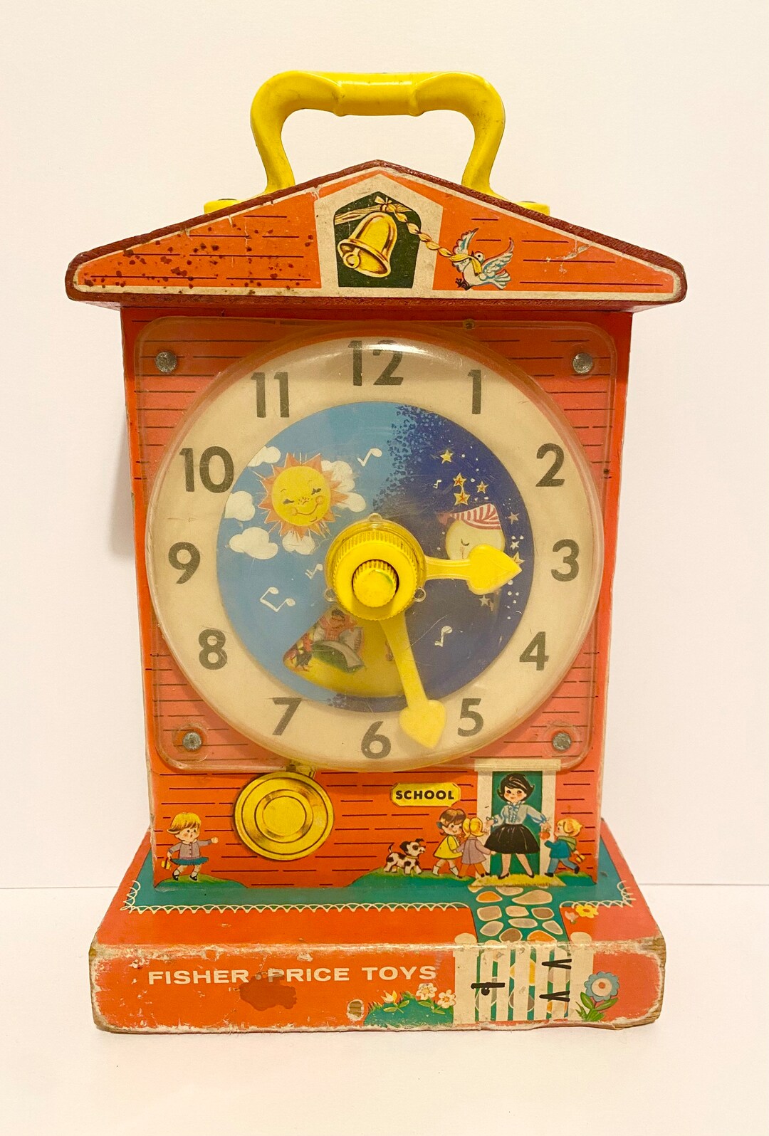 Vintage 1968 Fisher Price Music Box Teaching Clock 998. Etsy