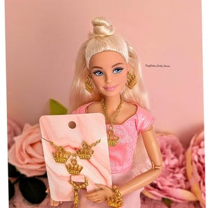 Handmade crown Jewelry Set for Doll Necklace Earrings Braclet - Cute Accessories - Popular Fashion 1:6 Scale - Perfect for Dolls Lovers
