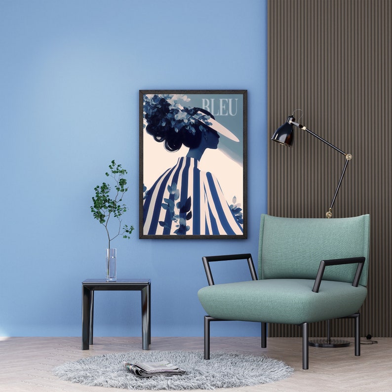 vogue print digital.
Image featuring an illustration with text that can be customized.
Vintage monochrome illustration of a woman with long wispy strands and flowers, wearing a large wavy vintage hat and wearing high fashion striped clothing.