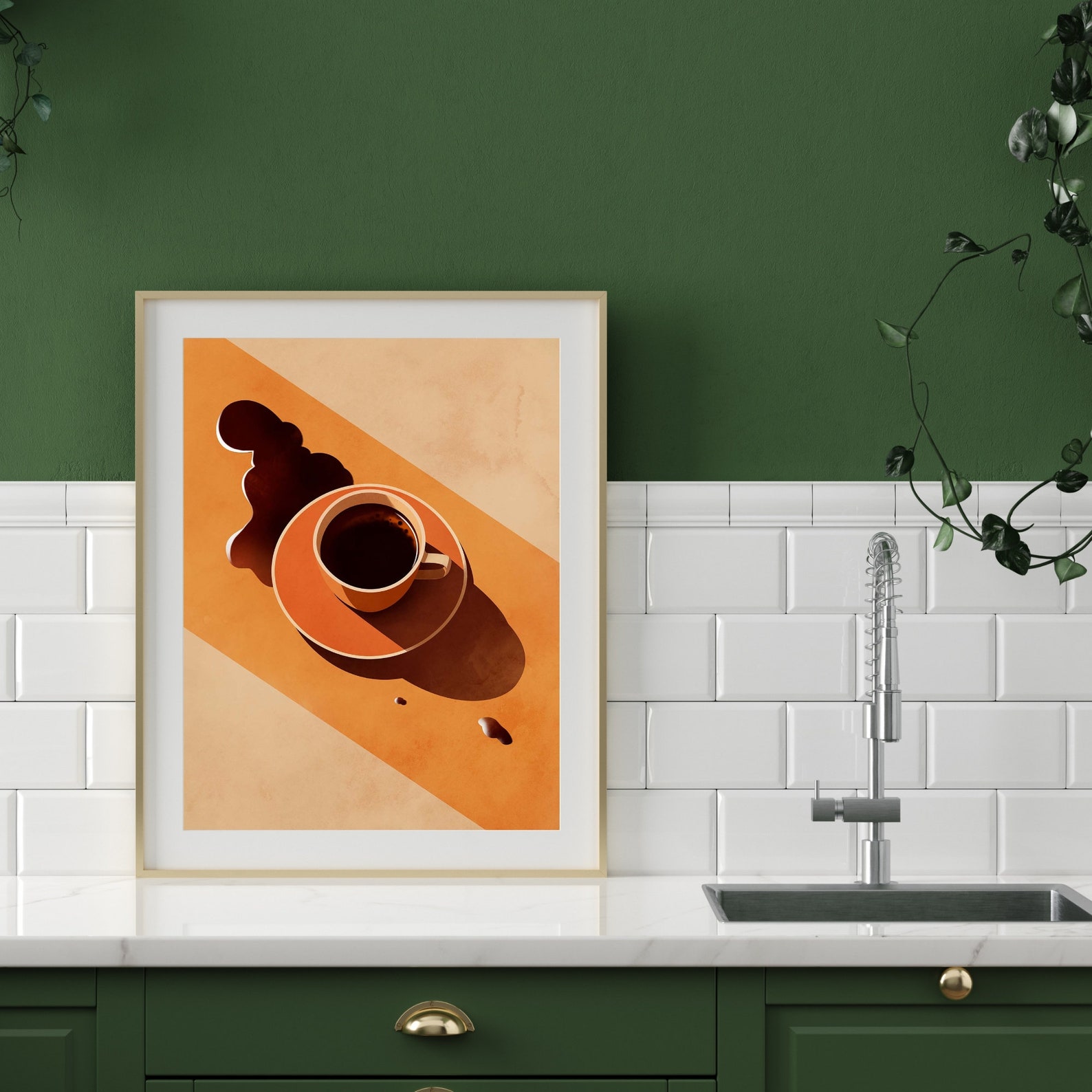 Retro Coffee Wall Art | Mid Century Coffee Wall Art | 70s Coffee Print ...