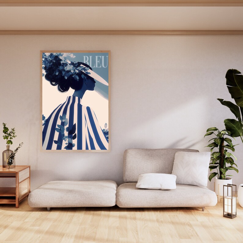 vogue print digital.
Image featuring an illustration with text that can be customized.
Vintage monochrome illustration of a woman with long wispy strands and flowers, wearing a large wavy vintage hat and wearing high fashion striped clothing.