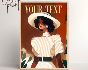 Custom Digital Boho Wall Art | Vintage Vogue Poster | Terracotta Boho Decor | Vintage Vogue Cover | Boho Wall Art | Custom Gift Idea