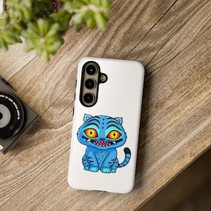 Etui na telefon Derpy Tiger z fantazyjnym wzorem, wytrzymała obudowa dla miłośników zwierząt, wyjątkowy prezent urodzinowy, akcesoria do telefonu
