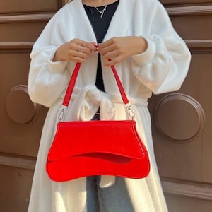 Bolso de mano clásico de piel vegana, bolso de mano tipo sobre, bolso de hombro para mujer, bolso de mano tipo sobre, bolso de mano para el día de la madre, bolso bandolera