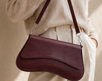 Shoulder Bag, Vegan Leather Hobo Bag, Everyday Purse, Gift for Her, Stylish Women's Handbag