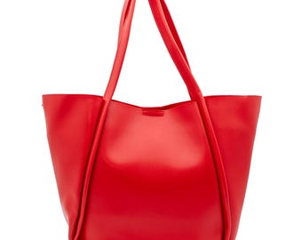 Tote Bag Vegan Leather  – Handmade in Ukraine, Spacious & Stylish Shoulder Bag for Women