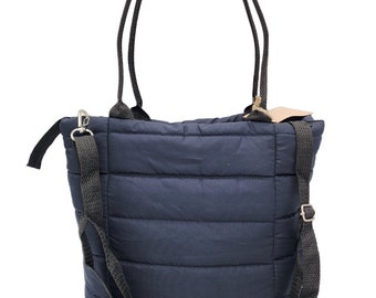 Quilted Shoulder Bag - Lightweight Puffer Tote with Pockets, Quilted Crossbody for Women
