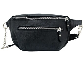 Genuine Leather Crossbody Belt Bag, Small Fanny Pack, Minimal Sling Purse for Her