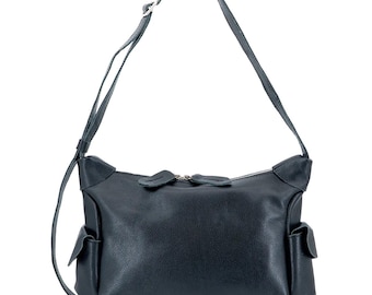 Genuine Leather Crossbody Bag – Handmade Shoulder Handbag, Everyday Purse, Made in Ukraine