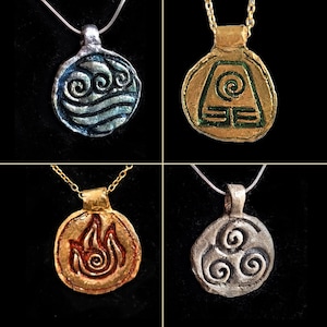 Avatar Last Airbender Elements Necklaces