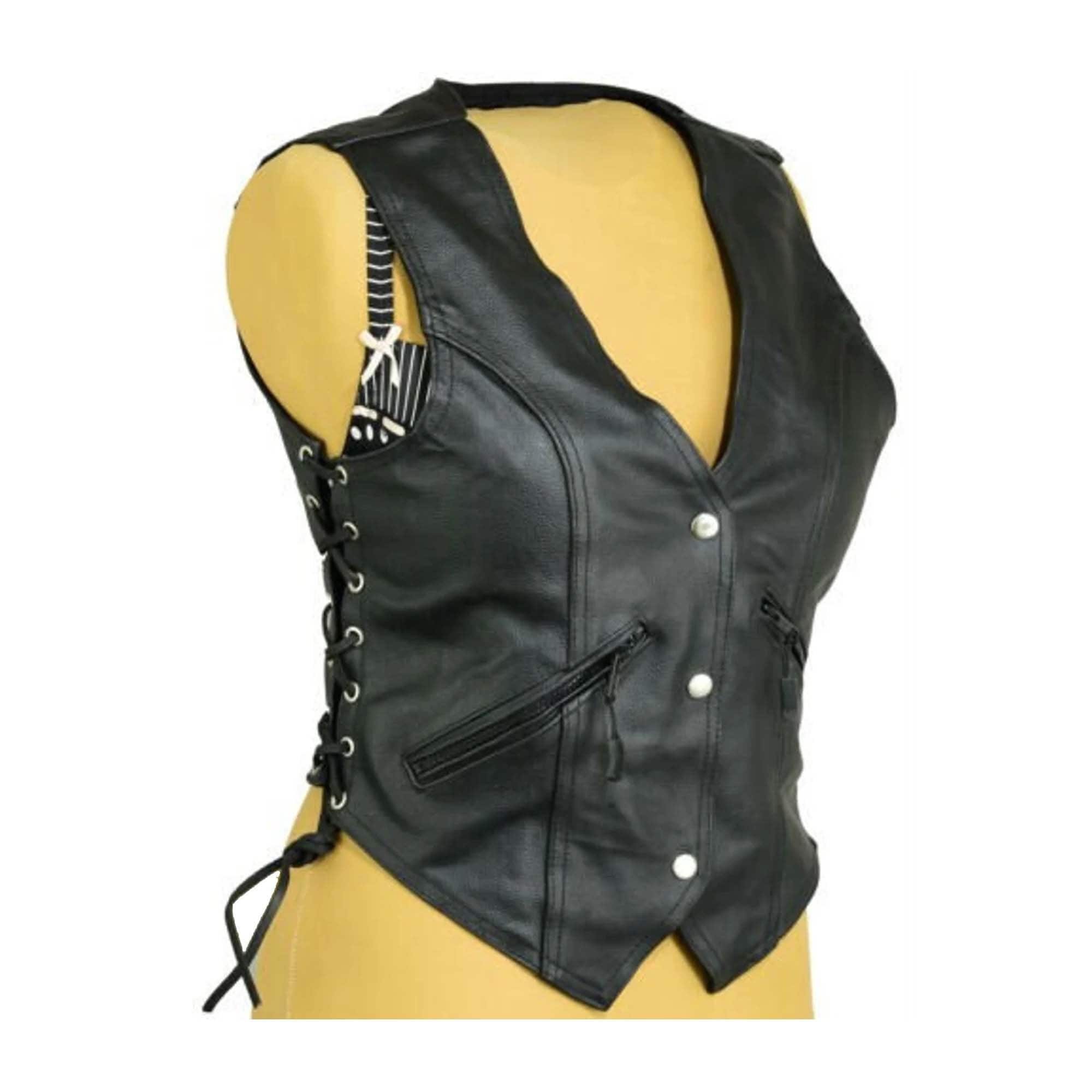 Womens leather shop vests for sale