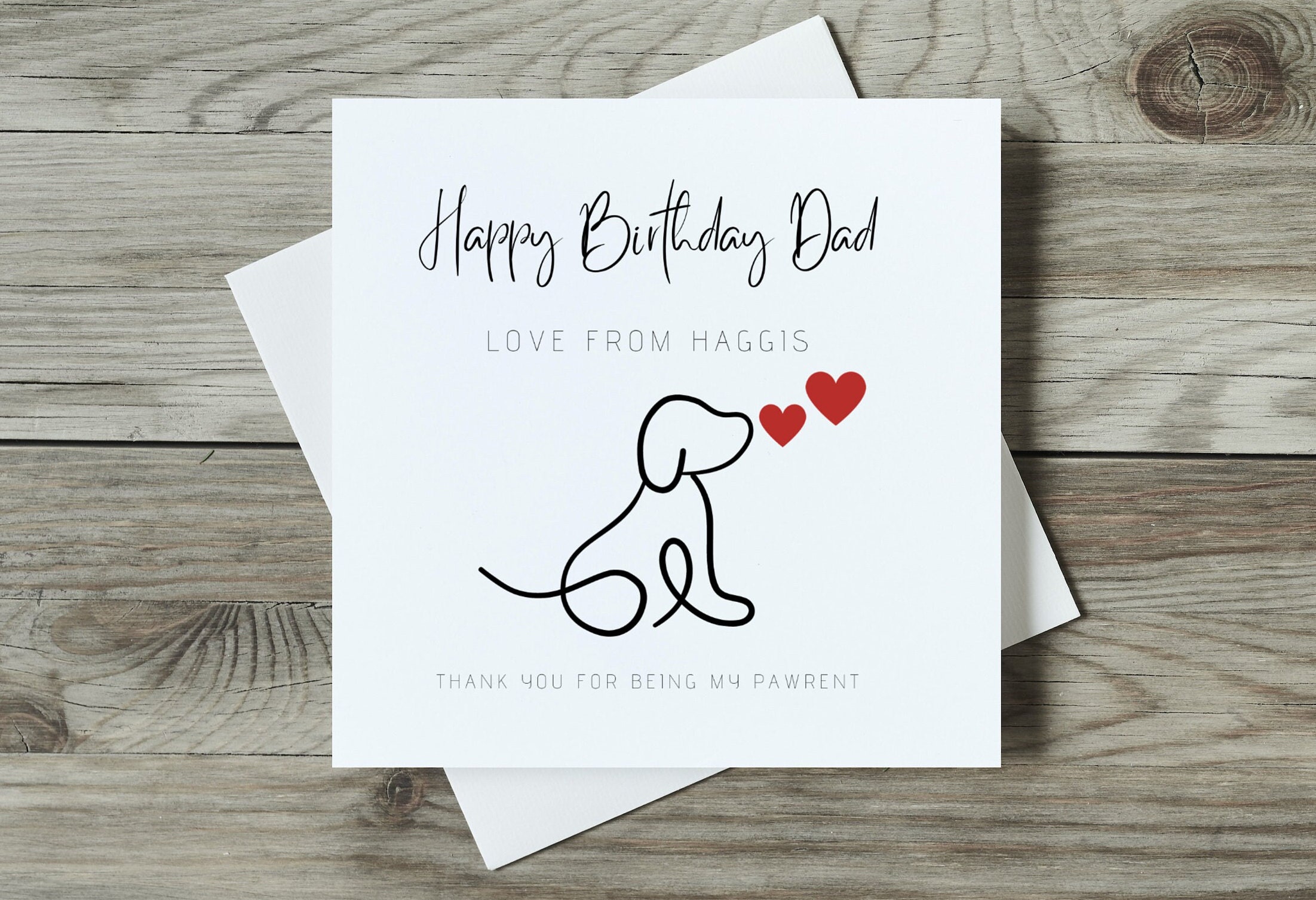 Personalised Dad Birthday Card From the Dog to A Dog Dad Personalised ...
