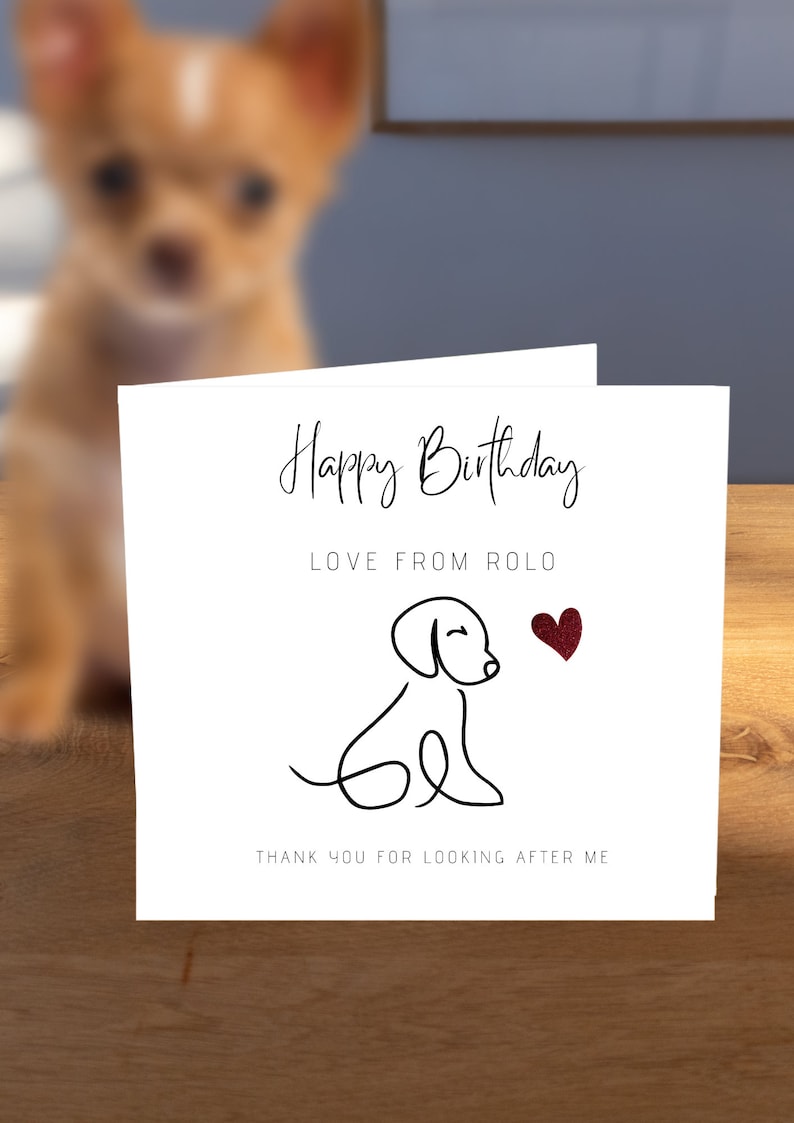 Happy Birthday From Dogs To Mom - Laser Engraved Stainless Steel Card For Dog Moms