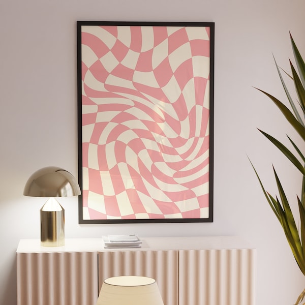 Poster Maps Retro, Set of 2 Printable Prints Pink Poster Set of Two Trendy Modern Print Gift for Aesthetic Deco Abstract Wall Art