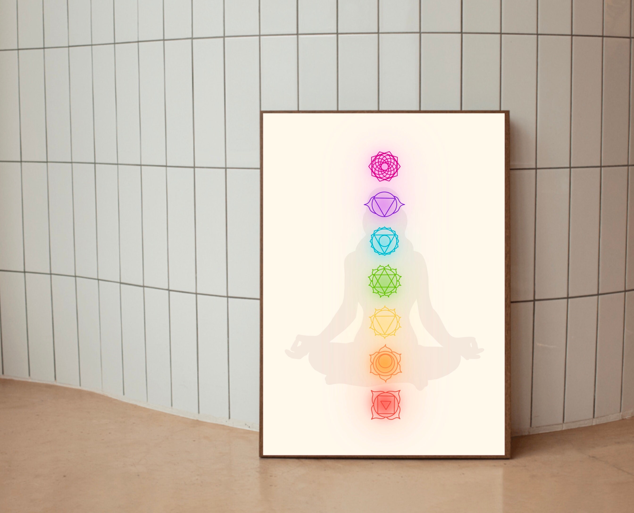 7 Chakras Poster Printable Chakra Meditation Print Aura Print Yoga ...
